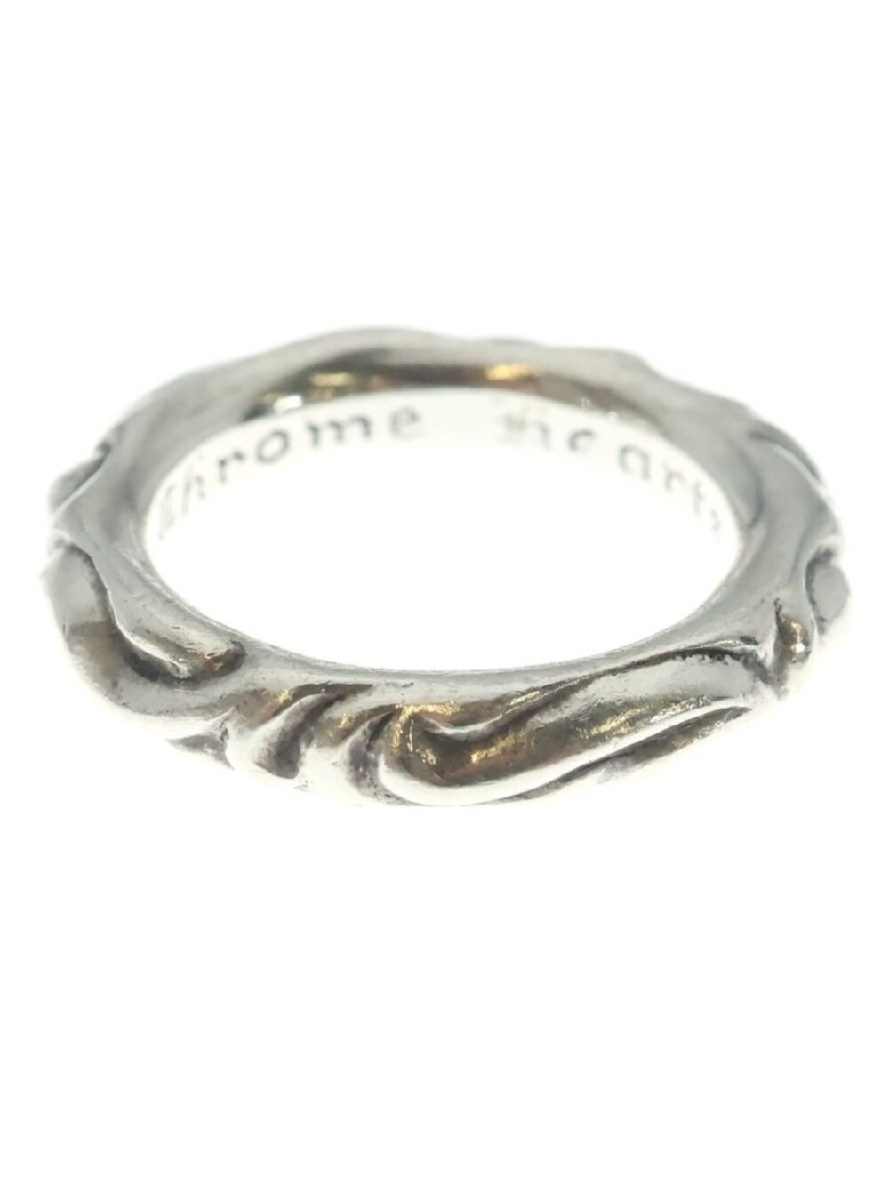 Chrome Hearts Scrl Band Scroll Ring Silver